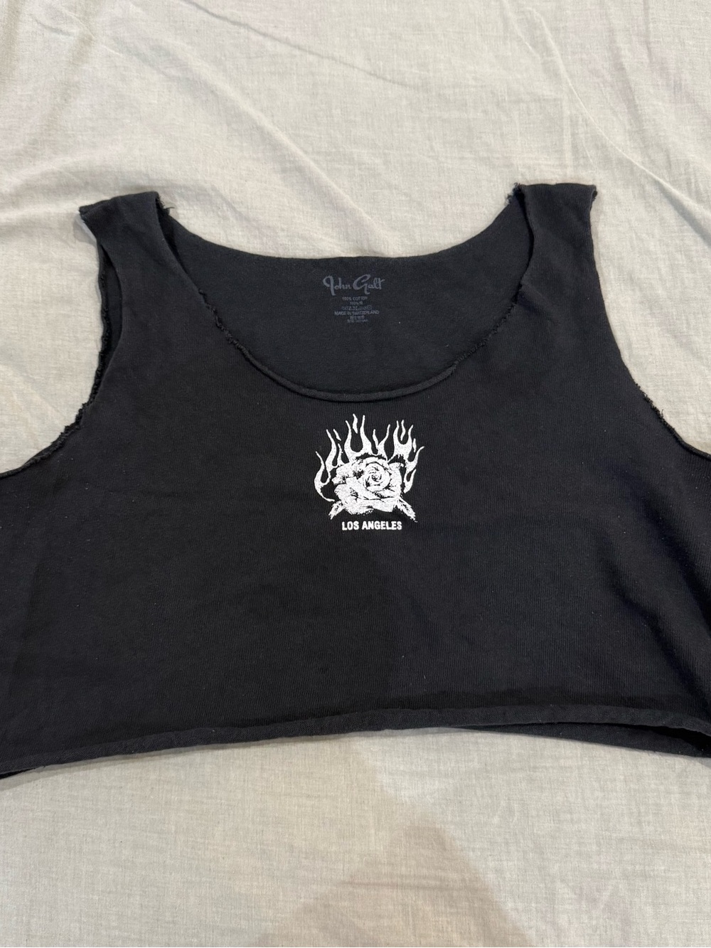 Brandy Melville- John Galt Los Angeles Flame Rose Cropped Tank